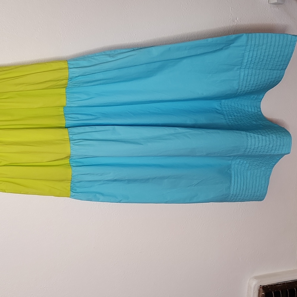 Adelyn Rae Playa Colorblock Poplin Midi Dress Size Med - Picture 5 of 11